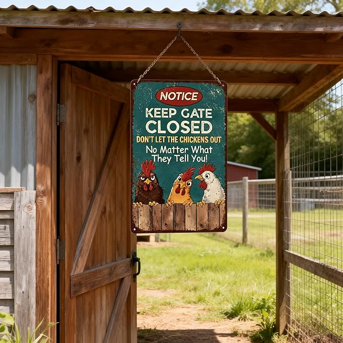 Don't Ruffle My Feathers I Will Bury You Under The Coop Fun Chicken Coop Signs For Chickens Yard Fence