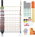 Poultry Electric Netting Fence - 47.3''H (can be Manually Raised to 59.1''H) x 98.5'L for Flying Chicken, Sheep, Goats in Farms, Ranches and Gardens, PK1