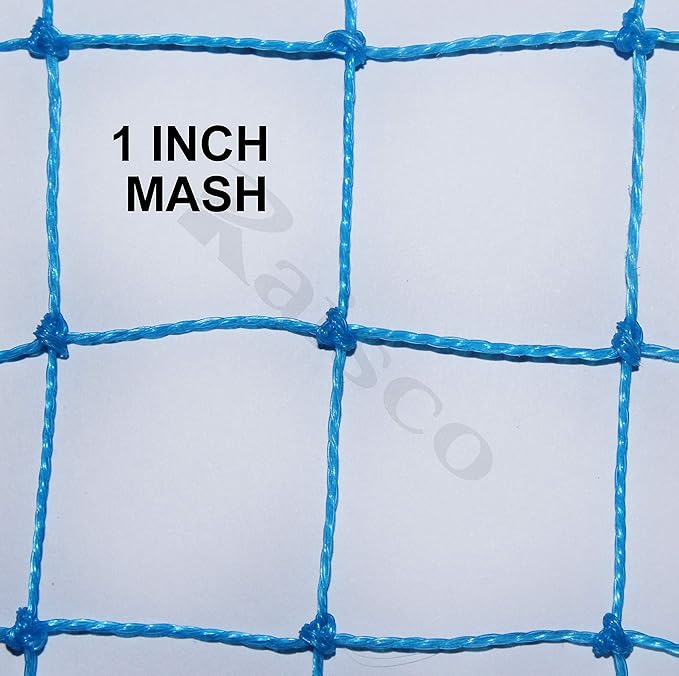 Azone 3x3 Anti-Bird Net (9 Sq Ft) Nylon Bird Net with 10Pcs Plastic Cable Clips & Tying Ropes