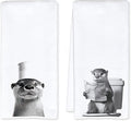 Otter Gifts Bathroom Hand Towels, Otter Decor, Funny Decorative Hand Towels for Bathroom, 16x24 Inch Set of 2