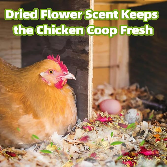 JUSONEY 24 OZ Nesting Herbs for Chicken Coop, Premixed 8 Dried Herbs Nesting Pads,Chicken Coop Accessories Help Coop Smell Promote Egg Production
