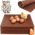 INNOLAND 6 Pack Ultra Soft Washable Chicken Nesting Pads & Egg Collecting Apron with 12 Pockets, 12" x 12" Reusable Laying Box Pads, Soft TPE Mats, Egg Protector for Nesting Boxes and Coop Bedding