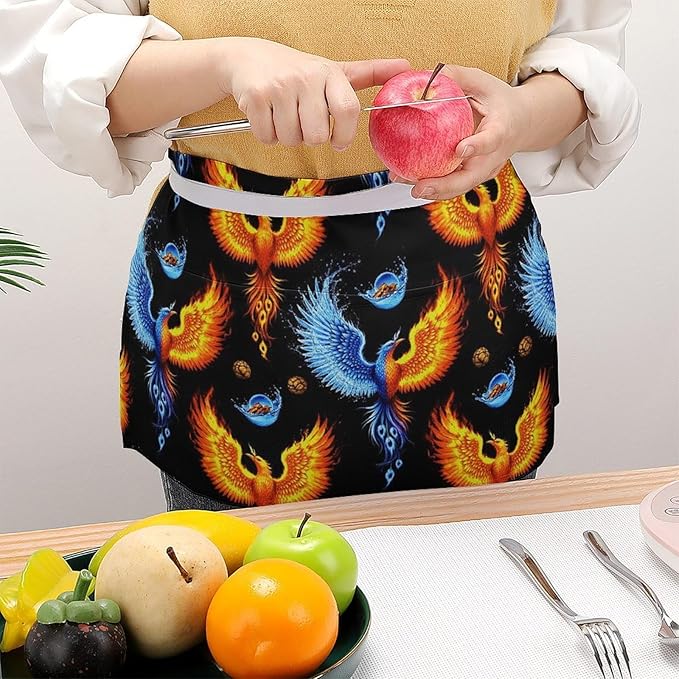 Unisex Half Waiter Waist Short Apron Waterproof Chef Works Waitress Aprons