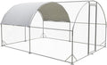 Large Metal Chicken Coop,Outdoor Chicken Coop Run Chicken Shelter with Water-Resident and Anti-UV Cover,Dome Roof Walk-in Poultry Cage Duck Rabbit House for Outside,Backyard and Farm,9'x13'x6.5'