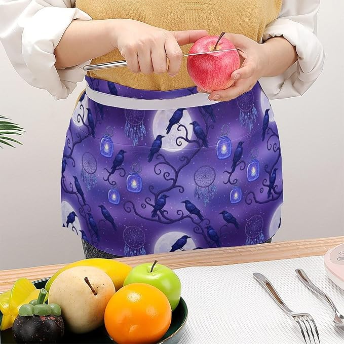 Server Waitress Waist Apron Cooking Kitchen Restaurant Aprons for Women Men