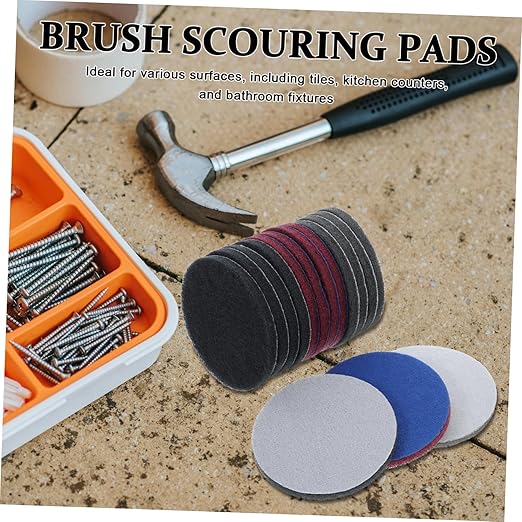 15pcs Power Brush Scrubber Pads Replacement for Kitchen and Tile Non-Scratch Scouring Pad Attachment