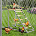 35" Chicken Perch Roosting Bar, Metal Chicken Ladder for Coop, Multi-Tier Wood and Iron Hen Stand, Durable Backyard Poultry Roost for Resting and Exercise