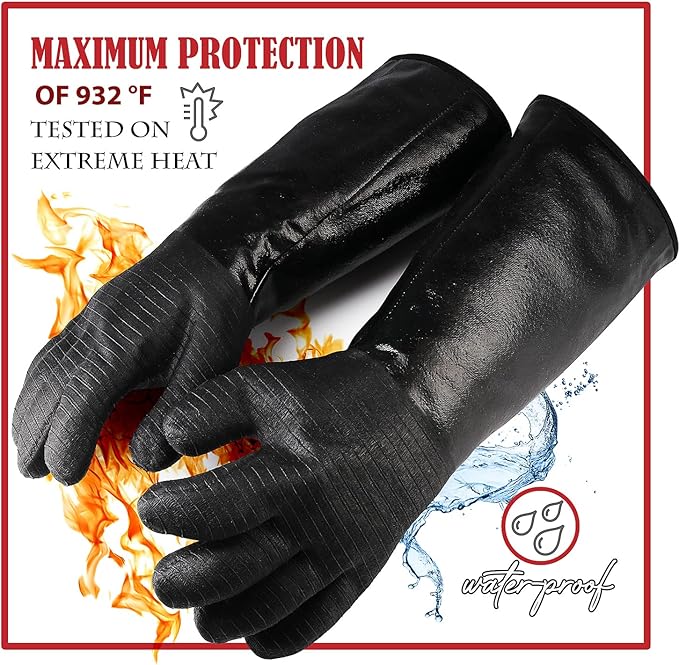 BBQ Grilling Gloves - 932 °F (14 Inch)