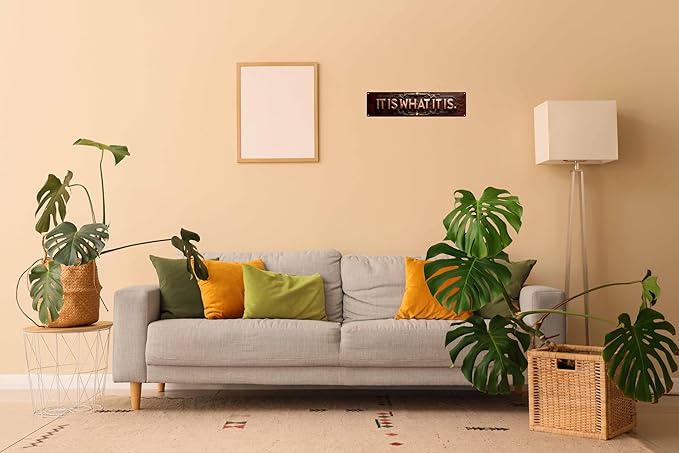Vintage Tin It Is What It Is Sign Retro Metal Sign Suitable For Home Street Shop Garage Bar Farm Garden - Multi-Purpose For Indoor/Outdoor Use Plaque 4x16 Inch