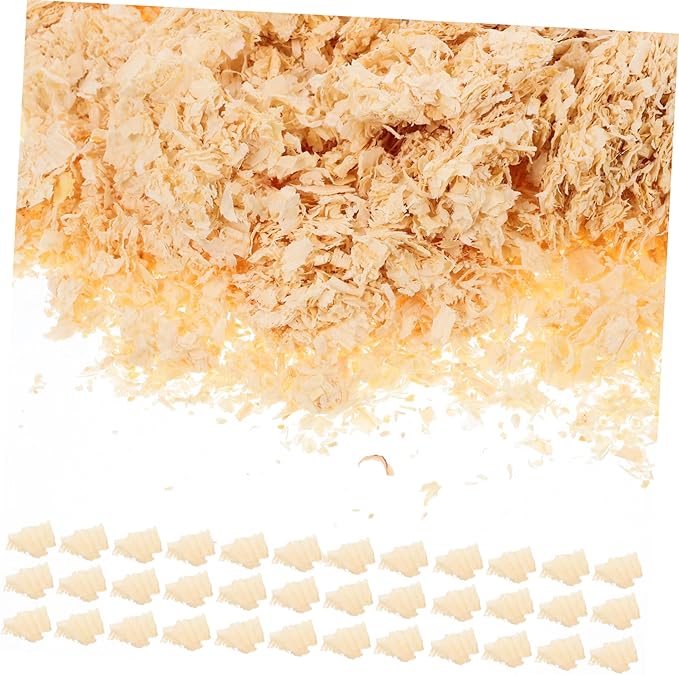 POPETPOP Pet Bedding Supplies 500g Wood Shavings Rabbit Litter Pellets Chicken Coop Bedding