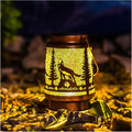 Wolf Solar Lanterns Outdoor Waterproof Hanging Solar Lights Wolf Gifts for Women Men Metal Decorative LED Wolf Lanterns for Garden Decor,Yard,Patio,Lawn,Tabletop,Pathway,Landscape