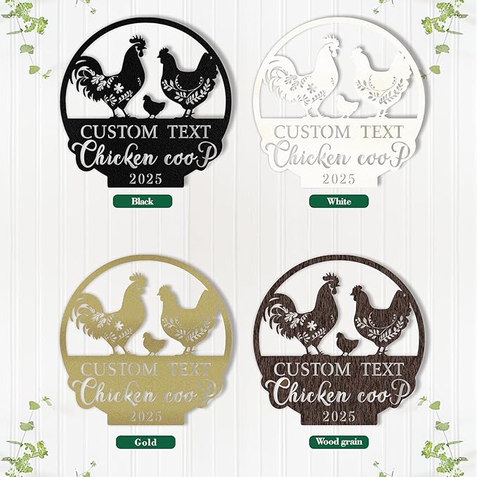 Custom Chicken Coop Signs, Personalized Chicken Coop Signs, Custom Metal Farm Signs for Outdoor, Chick Hen House Sign Funny Farmhouse Outside Wall Decor Gift