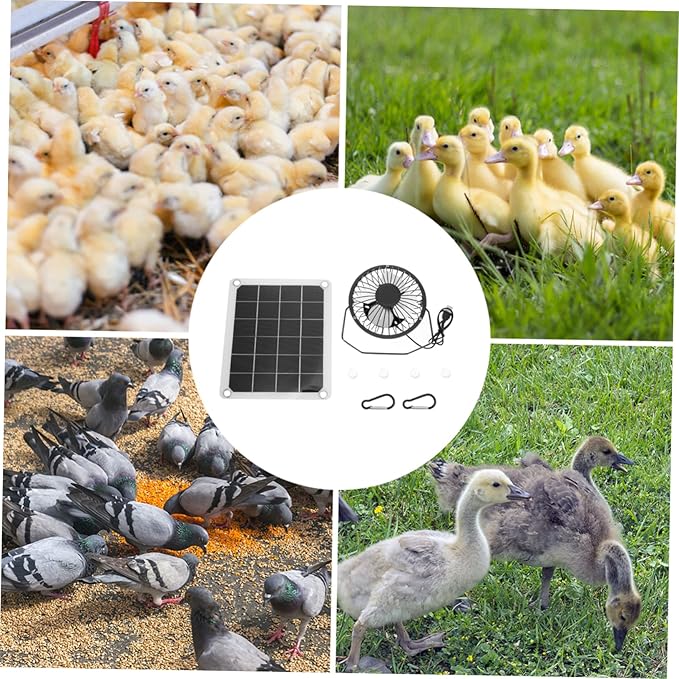 10w Solar Panel Fan for Attic Solar Exhaust Ventilation System Pet House Chicken Coop Fan