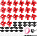 QWORK Horizontal Chicken Nipples Waterer, 20 Sets Automatic Poultry Water Feeder, Side Mount Poultry Water Nipple Waterer Drinker, Chicken Water Feeders