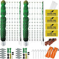 2 Pack Premium Portable Pre-Assembled Poultry Netting Electric Fence 47.3" x 98.5', Green,Utility Portable Mesh for Chickens, Ducks,Geese,Rabbits,Used in Backyards,Farms,and Ranches