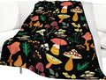 Mushroom Blanket Gifts for Women, Mushroom Throw Easter Blanket Soft Cozy Fleece for Couch Sofa Bed, Cute Cottagecore Decor for Home Bedroom, All Season, 60"x50"