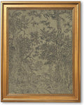 Gold Framed Antique Textile Landscape Sketch Wall Art Painting Moody Vintage Drawing Print Rustic Old-World Picture Poster Neutral Canvas Artwork for Living Room Study Entryway Home Decor 12x16inch