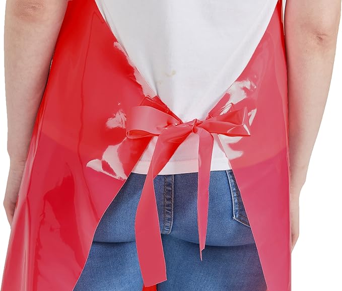 Nanxson TPU Waterproof Apron Lightweight Work Apron with Adjustable Buckle for Pet Bathing,Dishwashing,Butchers,Housework
