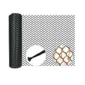 KYHSOM Black Plastic Chicken Wire Fence Mesh,Plastic Wire Mesh Fence Roll 7.87IN x5.91FT - Plastic Wire Mesh Fence with 25 Straps Suitable for Garden Guardrails, Poultry, and Rabbits