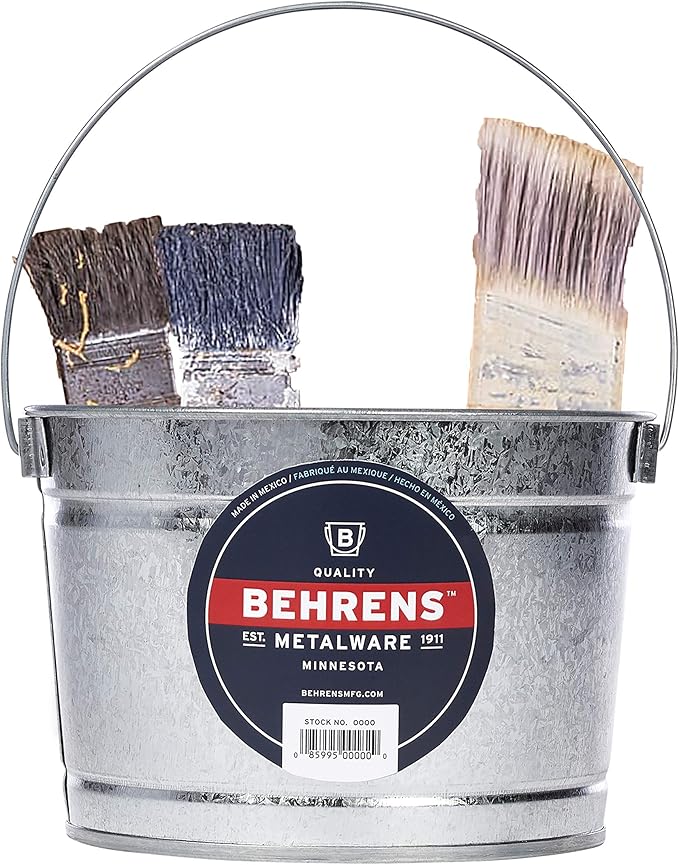 Behrens B325 Galvanized Steel Paint Pail, 2.5 Quart, Silver