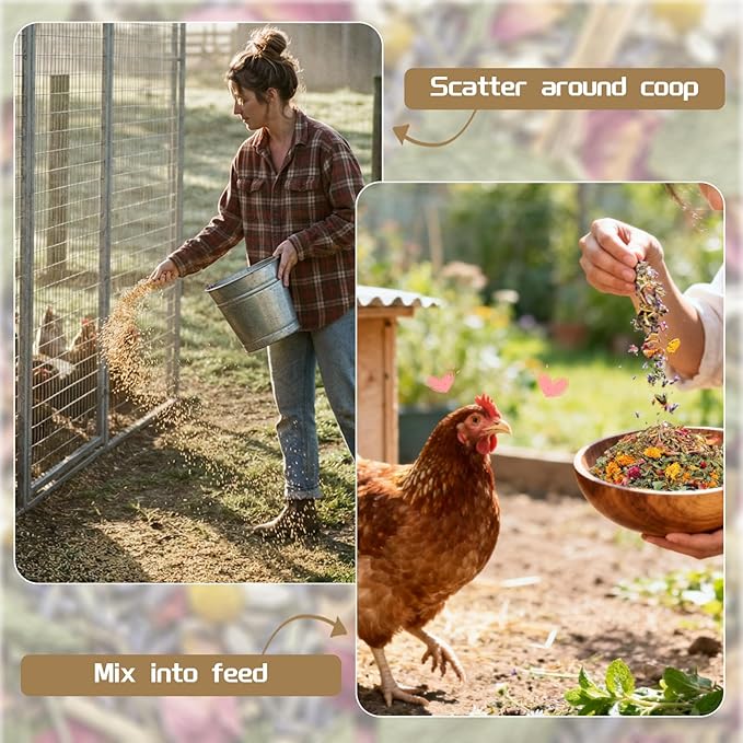18oz Premium Nesting Herbs | Chickens Coop & Nesting Box Odor Control | 8 Natural Dried Herbs Blend for Hen Comfort, Coop Freshness & Egg Laying Support, Poultry Treats & Coop Accessories