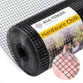Black Hardware Cloth 1/2 inch 48 x 100ft PVC Coated Wire Mesh Vinyl Coated Fence, Welded Metal Chicken Wire Fencing Roll, Garden Plant Fencing, for Chicken Coop and Home Improvement