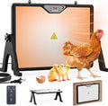 Chicken Coop Heater Brooder Plate, 180W Dual-Heating Chicken Heater Built-in Thermostat | Cycle Mode | Light, Remote Control Chick Heater for Coop, Adjustable Chicken Warmer for Poultry, UL-Compliant