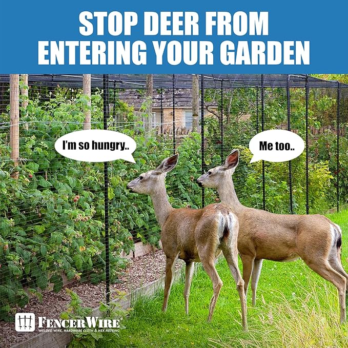 Fencer Wire 7 ft. x 100 ft. Garden & Plant Protective Netting with 3/4" Mesh, Reusable & Doesn't Tangle, Protection Against Bird, Deer and Other Animals, Multiple Choices Available