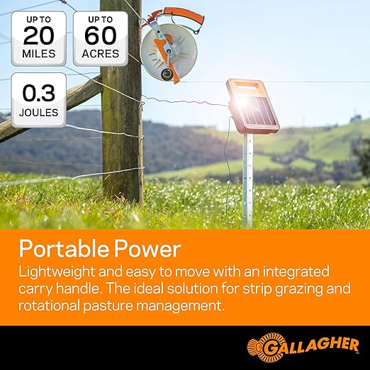 Gallagher 35" x 164' Turbo Sheep and Goat Netting Bundle with S30 Lithium Solar Energizer All-in-One Electric Fence Kit