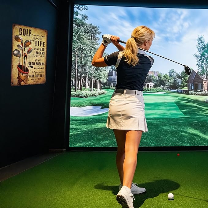 Golf Metal Tin Sign Golf Tin Poster Wall Decor 12x16 Inch Home Club Man Cave Garage Bar Restaurant Decor