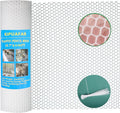 White Plastic Wire Mesh Fence 15.7IN x 6.56FT - Commercial Grade Hexagonal Netting, Heavy Duty Snake & Rodent Barrier for Farms, Poultry Yards, Dog Runs | Durable Outdoor Security Fencing