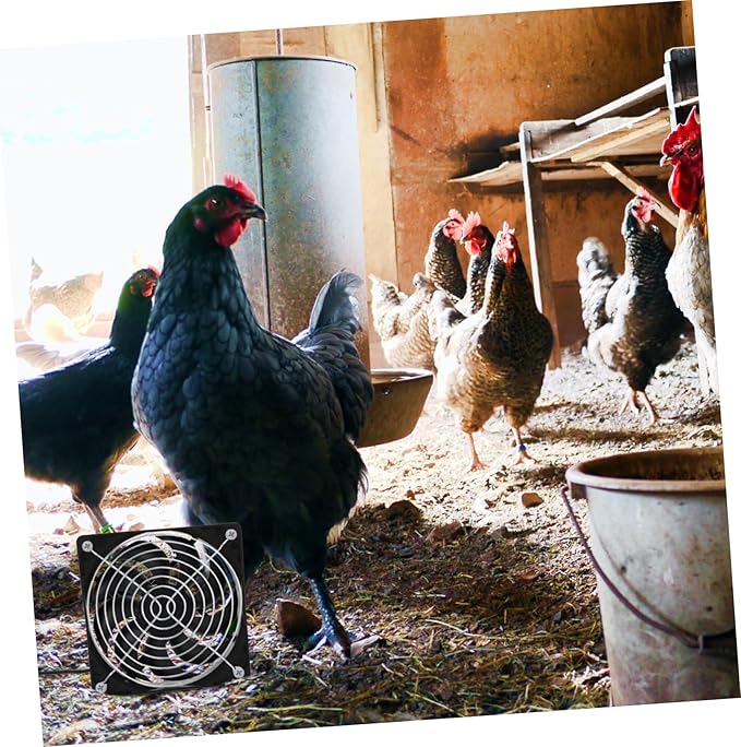 Yardwe 3sets Solar Panel Chicken Coop Fan Small Solar Powered Cooling Fan for and Greenhouse Energy Saving Ventilation