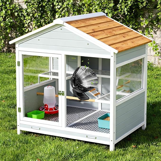 Grow Tent Fan - 360° Swivel Exhaust Fan, Adjustable Poultry Ventilator, Efficient Airflow Device | for Bathroom Kitchen Garage Greenhouse Dorm Shed Patio Chicken Coop Ventilation System