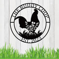 Personalized Metal Chicken Coop Sign - Custom Farm Name Sign for Farmhouse Outdoor Decor - Farmer Gift