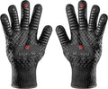 Small Heat Resistant Grilling Gloves for Women - Heat & Fire Proof Gloves for BBQ with Silicone & Cotton Lining | Barbeque, Kitchen, Baking, Oven Gloves for Meat Handling
