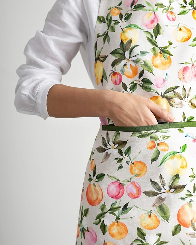 Maison d' Hermine 100% Cotton Apron for women with Pocket Kitchen Chef Apron for Men Cooking Easter Decorations