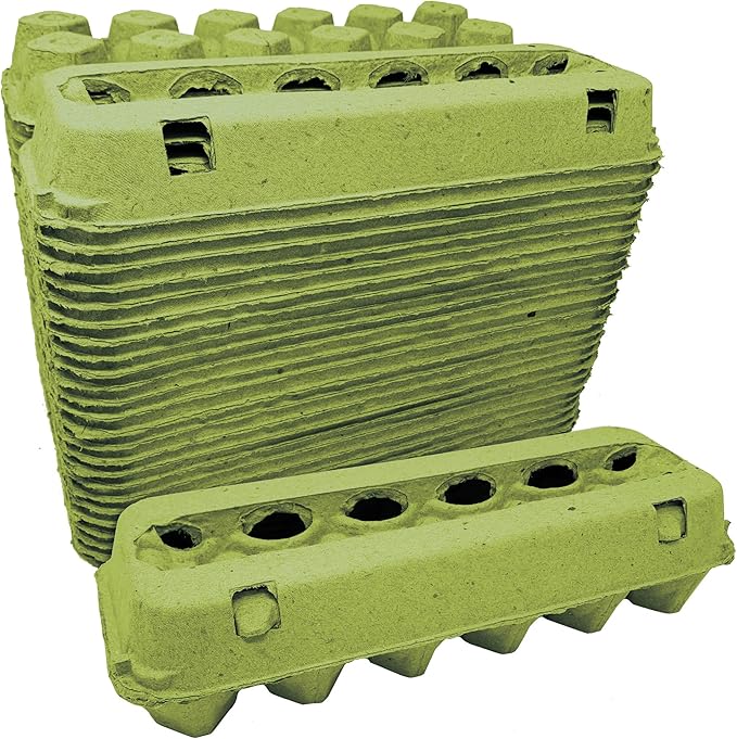 Cackle Hatchery Vented Paper Pulp Egg Cartons - Green (24 Pack)