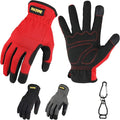 High Performance Work Gloves For Men(3 Pairs Pack), High Dexterity Touch Screen For Multipurpose,Excellent Grip (XX-Large)