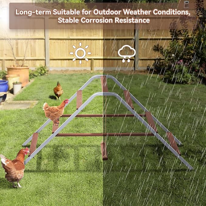 PETSFIT Chicken Roosting Bar-Solid Wood and Rustproof Iron Design, Chicken Perch with Swing for Healthy Poultry-Ideal for Backyard Coops, Farms, Easy to Assemble and Clean