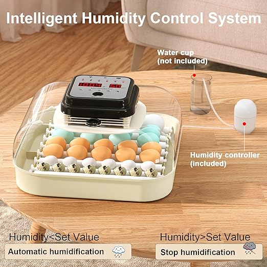 35 Eggs Incubators for Hatching Eggs,Egg Incubator with Automatic Egg Turning and Humidity Control,Chicken Egg Incubator with Egg Candler, Incubator for Chicken, Duck, Goose, Pigeon, Quail