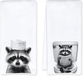 Racoon Bathroom Decor Hand Towels, Raccoon Gifts Funny Bathroom Hand Towels, Funny Decorative Hand Towel, 16x24 Inch Set of 2