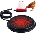 HIRALIY Chicken Heated Waterer, 12 Inch, Anti-Scald PE Surface and Thickened Power Cord, Suitable for Chickens, Ducks, Geese and Pigeons Outdoor Winter Drinking Water