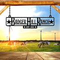 Personalized Farm Sign, Custom Ranch Sign, Custom Farm Metal Signs Outdoor, Customized Family Name Metal Signs for Farms, Ranch, Barn, Farmhouse, Housewarming Rancher Gifts