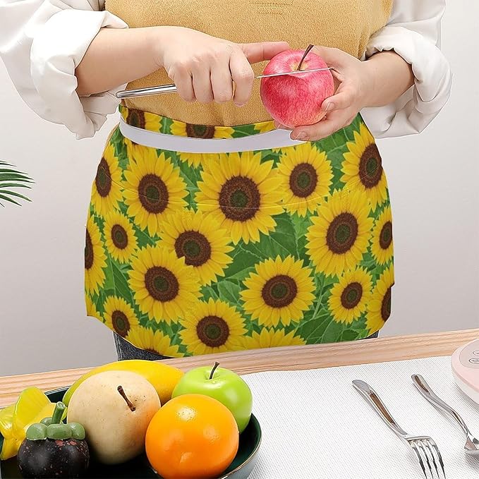 Short 3 Pockets Waist Waiter Waitress Half Apron Waterproof Chef Aprons