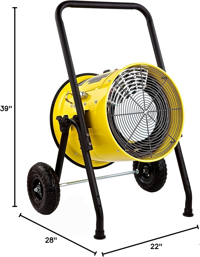 DR. INFRARED HEATER DR-PS11524 Salamander Construction 15000-Watt, Single Phase, 240-Volt Portable Fan Forced Electric Heater