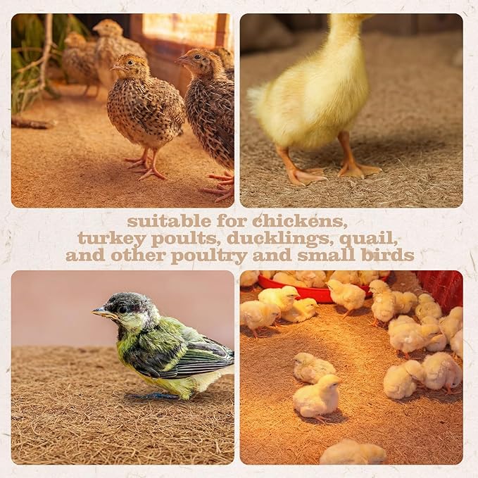 8 Pack Jute Chicken Nesting Pads, 30 x 22 Inch Nest Mats Nesting Brooder Liners for Chicken Coop, Poultry and Small Birds
