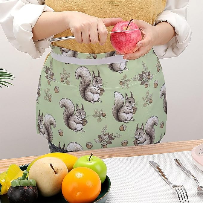 Unisex Half Waiter Waist Short Apron Waterproof Chef Works Waitress Aprons