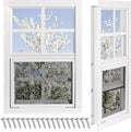 Shed Windows 2 Pack, Chicken Coop Windows 18" x 23" with Tempered Glass and Fiberglass Screen, Flush Mounted Small Window for Shed, Barns, Playhouse, Household, Garage (White)