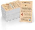 200 PCS Fresh Farm Egg Handling Instruction Cards, Double-sided Printing Egg Carton Stamp Bulk with Washed/Unwashed Fresh Egg Care Accessories Card Labels for Farm Fresh Eggs (3.5” x 2”)