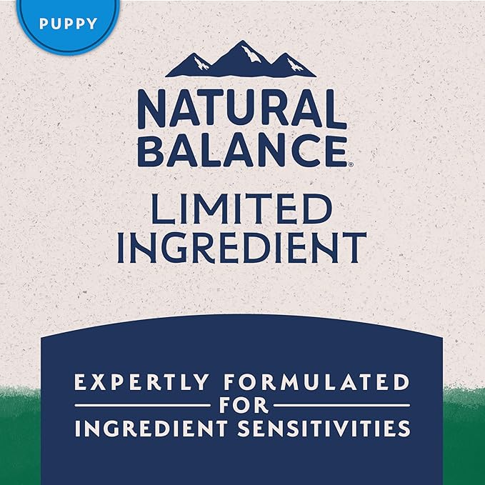 Natural Balance Limited Ingredient Puppy Dry Dog Food with Healthy Grains, Lamb & Brown Rice Recipe, 24 Pound (Pack of 1)